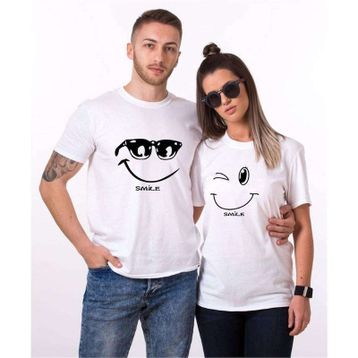 Tshirthane Smile 2'li Sevgili T-shirt