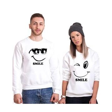 Tshirthane Smile Love 2'li Sevgili Sweatshirt
