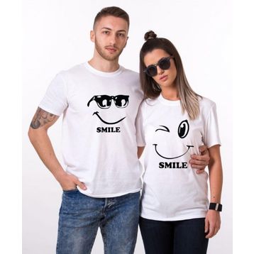 Tshirthane Smile Love 2'li Sevgili T-shirt