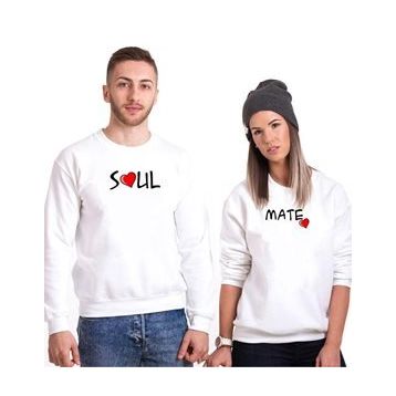 Tshirthane Soul Mate 2'li Sevgili Sweatshirt
