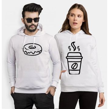 Tshirthane Tatlı Kahve 2'li Sevgili Sweatshirt