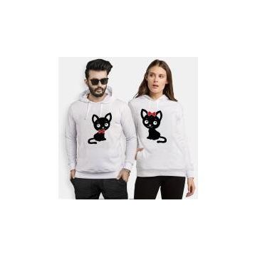 Tshirthane Tatlı Kedicik 2'li Sevgili Sweatshirt
