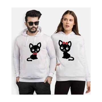 Tshirthane Tatlı Kedicik 2'li Sevgili Sweatshirt