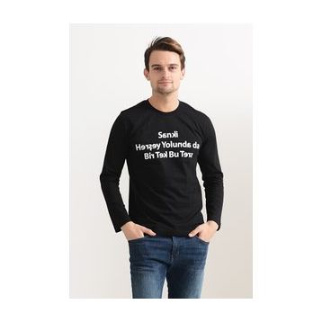 Tshirthane Ters Espirili Uzunkol Sweatshirt