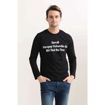 Tshirthane Ters Espirili Uzunkol Sweatshirt