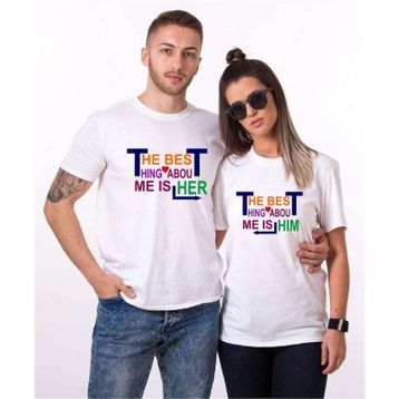 Tshirthane The Best Thing 2'li Sevgili T-shirt