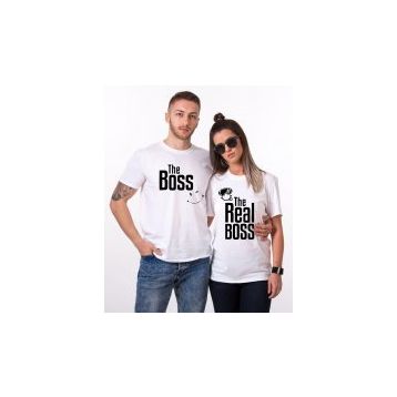 Tshirthane The Boss The Real Boss 2'li Sevgili T-shirt