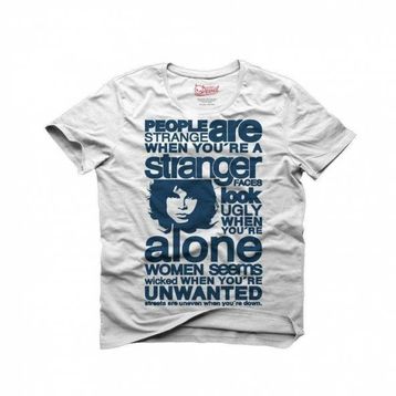 Tshirthane The Doors - Jim Morrison Beyaz Erkek Tshirt