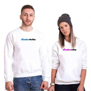Tshirthane Tinderfella Tindirella Sevgili Kombinleri Sweatshirt