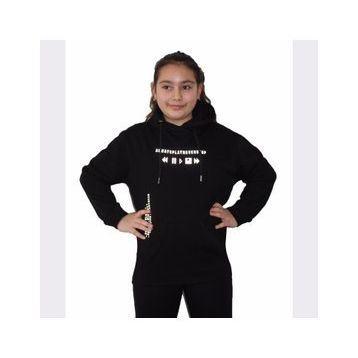 Tshirthane Uhlsport Base Siyah Pamuklu Çocuk Sweatshirt