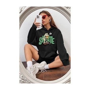 Tshirthane Unisex All Day Rabbit Baskılı Sweatshirt