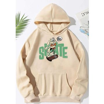 Tshirthane Unisex All Day Rabbit Baskılı Sweatshirt