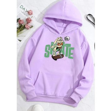 Tshirthane Unisex All Day Rabbit Baskılı Sweatshirt