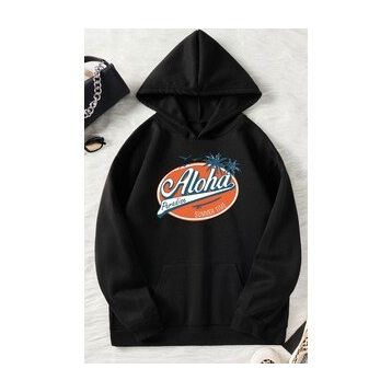Tshirthane Unisex Aloha Baskılı Sweatshirt