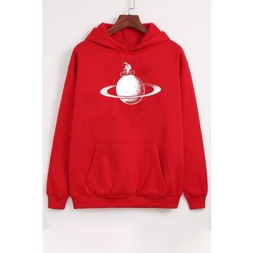 Tshirthane Unisex Astronaut Rides Baskılı Sweatshirt