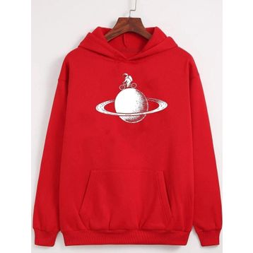 Tshirthane Unisex Astronaut Rides Baskılı Sweatshirt