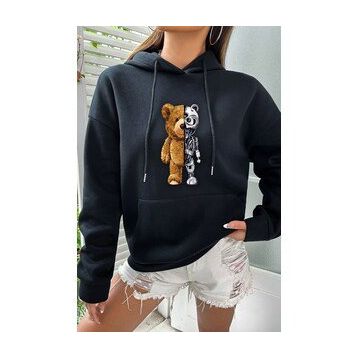 Tshirthane Unisex Boys Bear Baskılı Sweatshirt