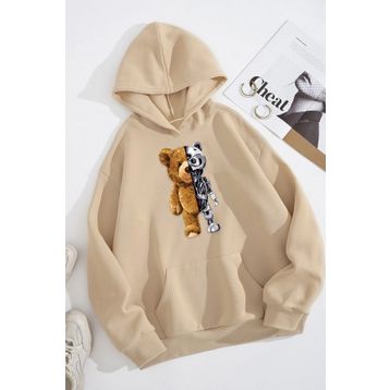 Tshirthane Unisex Boys Bear Baskılı Sweatshirt
