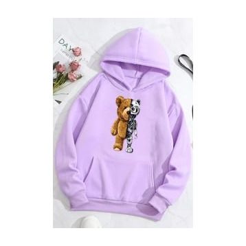 Tshirthane Unisex Boys Bear Baskılı Sweatshirt