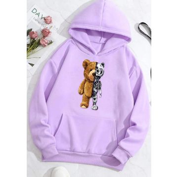 Tshirthane Unisex Boys Bear Baskılı Sweatshirt