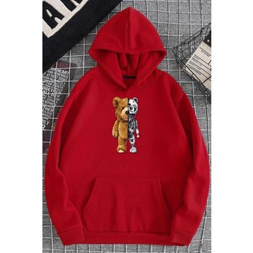 Tshirthane Unisex Boys Bear Baskılı Sweatshirt