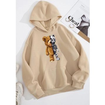 Tshirthane Unisex Boys Bear Baskılı Sweatshirt