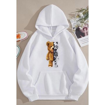 Tshirthane Unisex Boys Bear Baskılı Sweatshirt