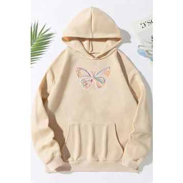 Tshirthane Unisex Butterfly Baskılı Sweatshirt