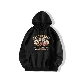 Tshirthane Unisex California Baskılı Kapüşonlu Sweatshirt