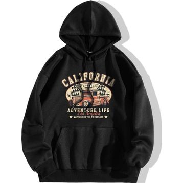 Tshirthane Unisex California Baskılı Kapüşonlu Sweatshirt