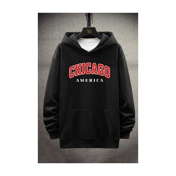 Tshirthane Unisex Chiago Baskılı Sweatshirt