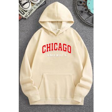 Tshirthane Unisex Chiago Baskılı Sweatshirt