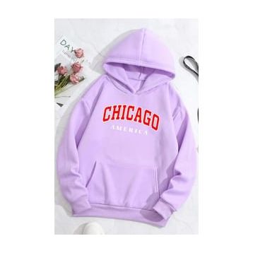 Tshirthane Unisex Chiago Baskılı Sweatshirt