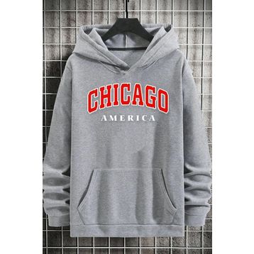 Tshirthane Unisex Chiago Baskılı Sweatshirt