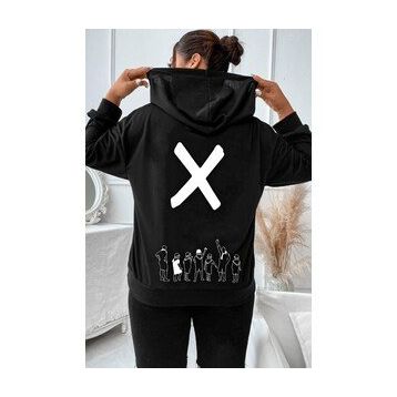 Tshirthane Unisex Design X Baskılı Sweatshirt
