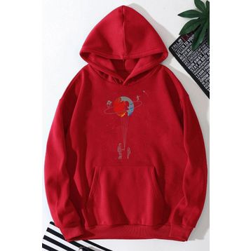 Tshirthane Unisex Evren Temalı Baskılı Sweatshirt