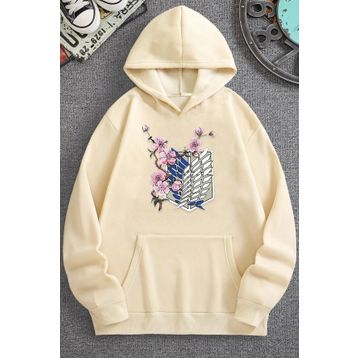 Tshirthane Unisex Flowers Baskılı Sweatshirt