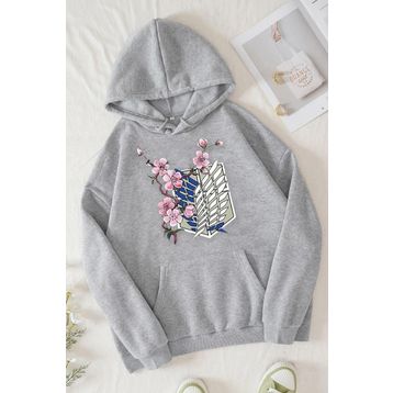 Tshirthane Unisex Flowers Baskılı Sweatshirt
