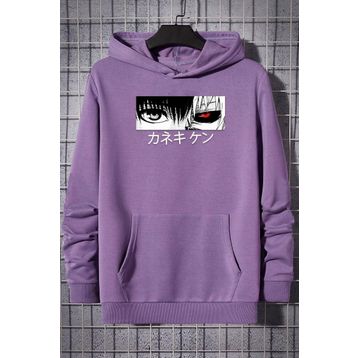Tshirthane Unisex Ken Kaneki Baskılı Kapüşonlu Sweatshirt
