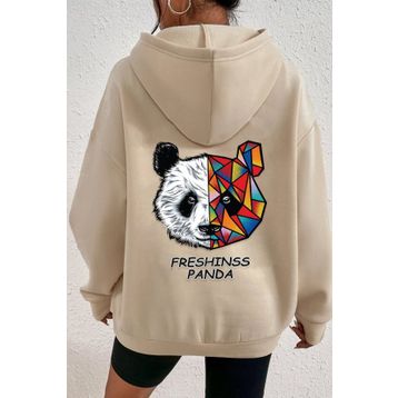 Tshirthane Unisex Panda Sırt Baskılı Sweatshirt