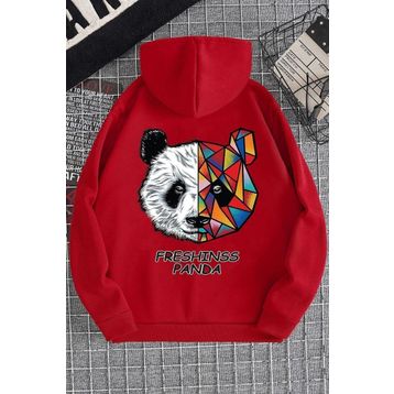 Tshirthane Unisex Panda Sırt Baskılı Sweatshirt