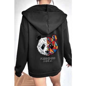 Tshirthane Unisex Panda Sırt Baskılı Sweatshirt