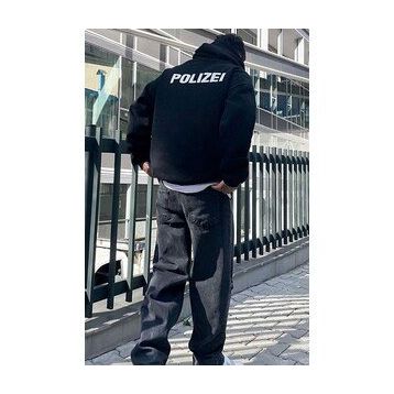Tshirthane Unisex Polizei Sırt Baskılı Sweatshirt