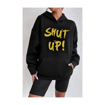 Tshirthane Unisex Shut Up Baskılı Sweatshirt
