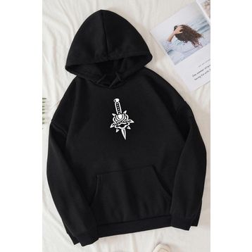 Tshirthane Unisex Skullcracked Baskılı Sweatshirt