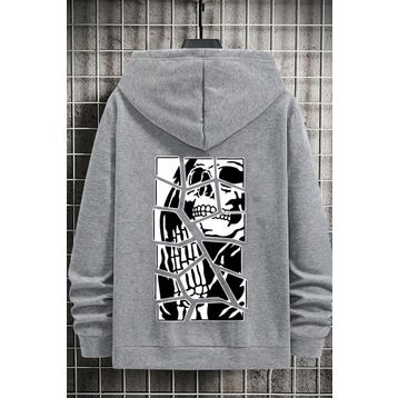 Tshirthane Unisex Skullcracked Baskılı Sweatshirt