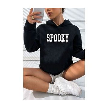 Tshirthane Unisex Spooky Baskılı Sweatshirt