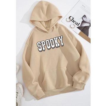 Tshirthane Unisex Spooky Baskılı Sweatshirt