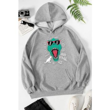 Tshirthane Unisex T-Rex Baskılı Sweatshirt