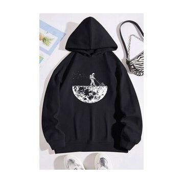 Tshirthane Unisex Uzay Temalı Sweatshirt